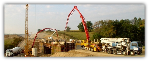 Betonage einer Br�cke B 178 Ortsumfahrung L�bau